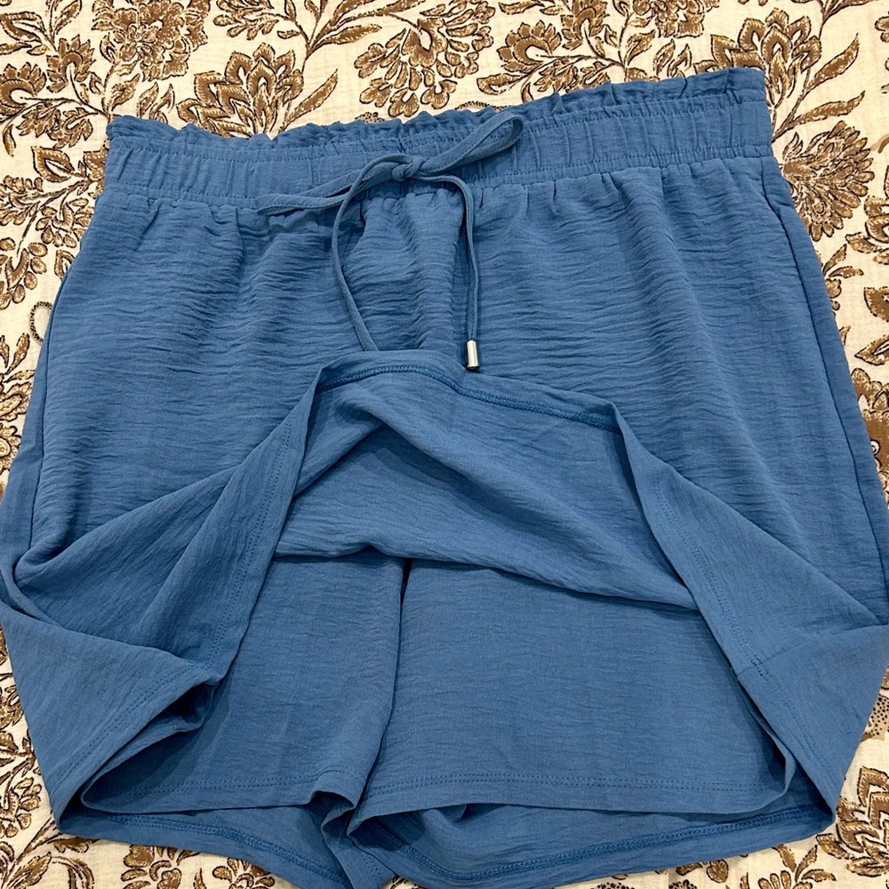 Blue Drawstring Skort - Picture 4 of 6